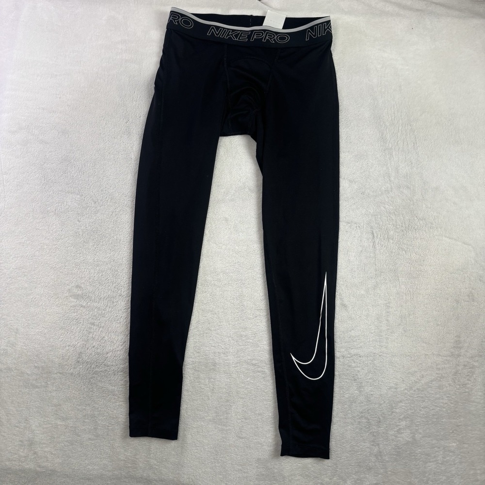 Nike Pro Dri-Fit Black Compression Pants Activewear Athletic Men's M Tight Fit
